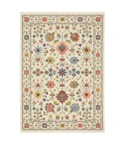 Oriental Weavers Lucca 093W1 Ivory/ Multi Area Rug 6 ft. 7 in. X 9 ft. 6 in. Rectangle