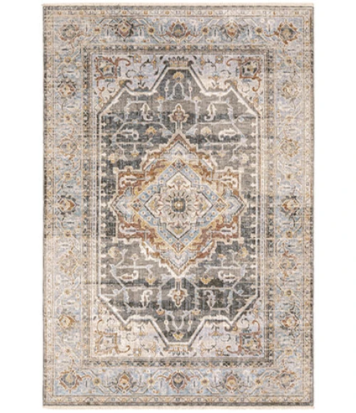 Oriental Weavers Area Rug Maharaja 1803X Charcoal 6' 7" X  9' 6"