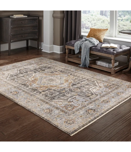 Oriental Weavers MAHARAJA Charcoal 1803X 7ft.10in. Round Rug