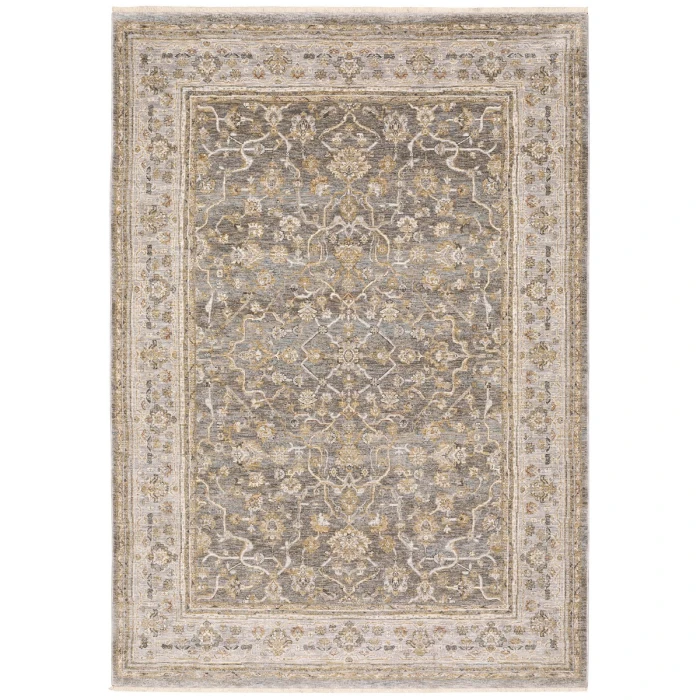 Oriental Weavers Area Rug Maharaja 040M1 Grey 5' 3" X  7' 6"