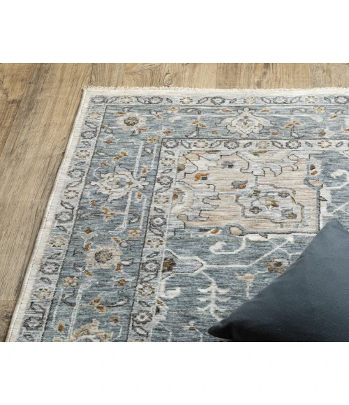Oriental Weavers MAHARAJA 51f Blue/Ivory Rug 2'X3'