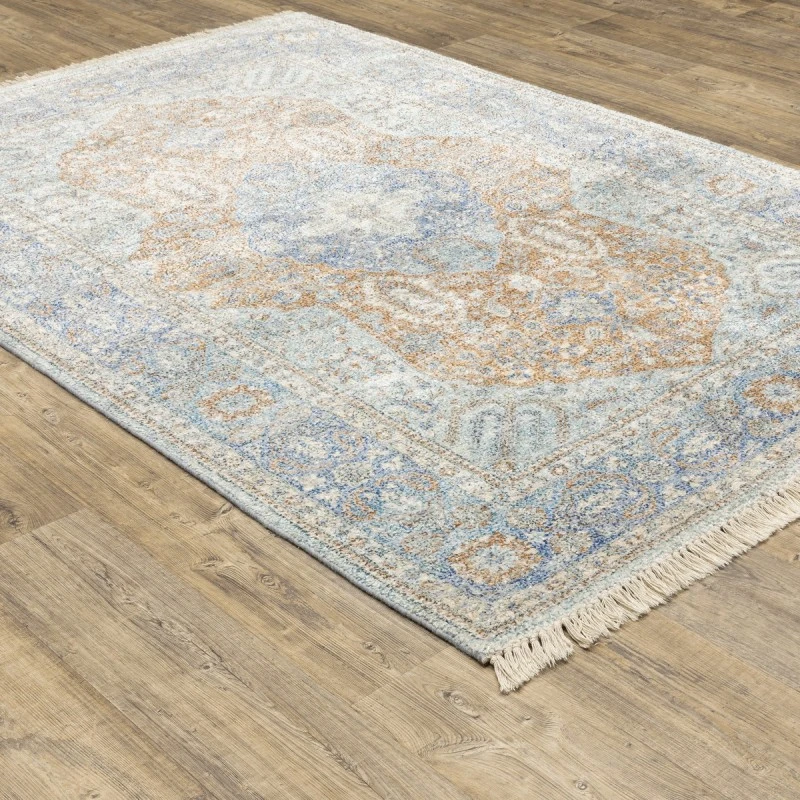 Oriental Weavers Area Rug Malabar 45301 Blue 5' X  8'