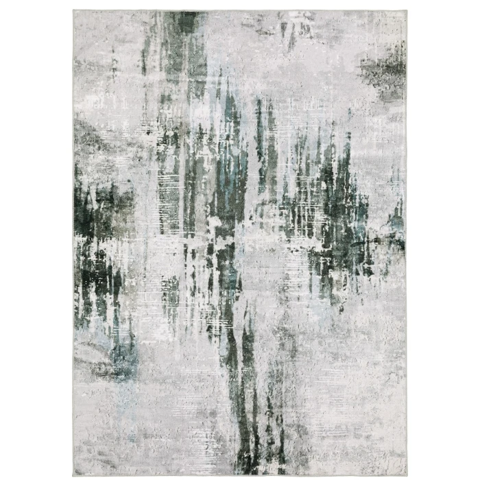 Oriental Weavers Area Rug Malibu MAL03 Grey 5' X  7'