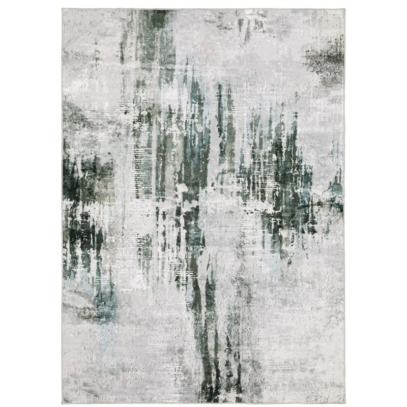 Oriental Weavers Area Rug Malibu MAL03 Grey 5' X  7'
