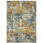 Oriental Weavers Malibu Mal05 Blue/ Gold Area Rug 2 ft. X 8 ft. Runner