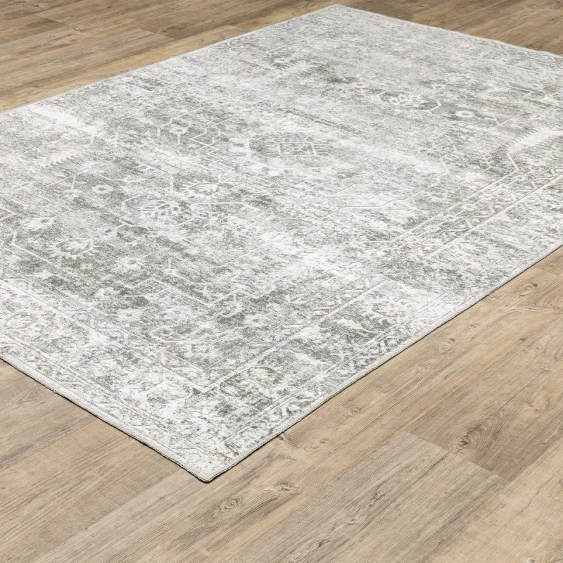 Oriental Weavers Area Rug Malibu MAL08 Grey 2' X  8' Runner