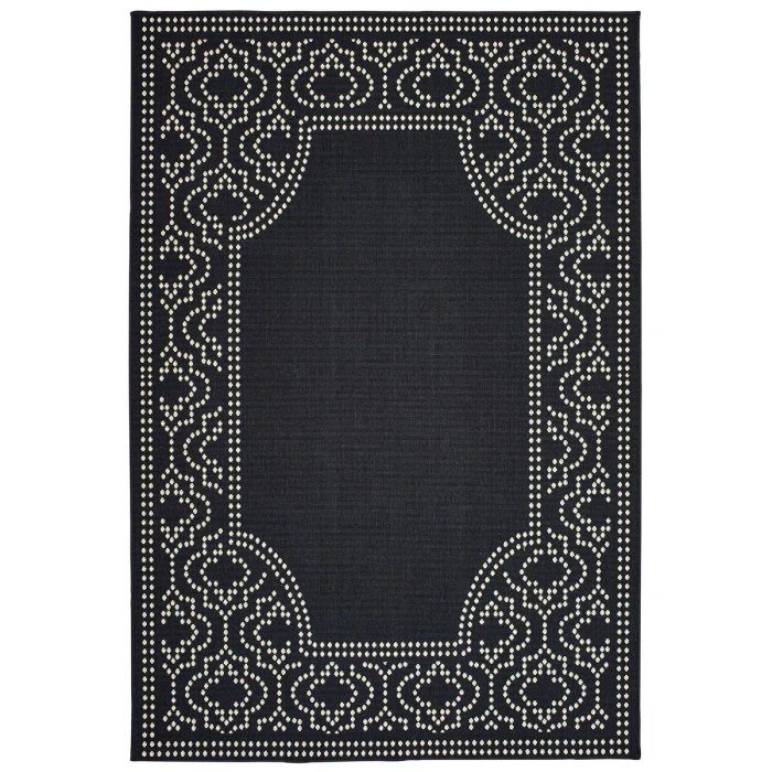 Oriental Weavers Area Rug Marina 1247K Black 2' 5" X  4' 5"