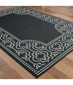 Oriental Weavers Marina 1247K Black/ Ivory Area Rug 2 ft. 3 in. X 7 ft. 6 in. Runner
