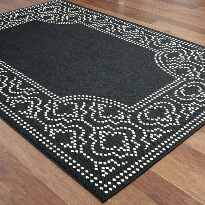 Oriental Weavers Area Rug Marina 1247K Black 2' 5" X  4' 5"