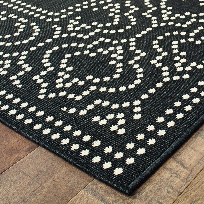 Oriental Weavers Area Rug Marina 1247K Black 2' 5" X  4' 5"