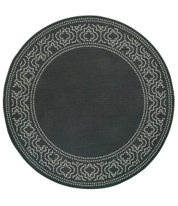 Oriental Weavers Marina 1247K Black/ Ivory Area Rug 7 ft. 10 in. Round