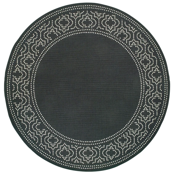 Oriental Weavers Area Rug Marina 1247K Black 2' 5" X  4' 5"