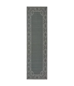 Oriental Weavers Marina 1247X Grey/ Ivory Area Rug 2 ft. 3 in. X 7 ft. 6 in. Runner