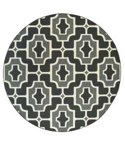 Oriental Weavers Marina 1491Z Black/ Grey Area Rug 7 ft. 10 in. Round