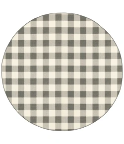 Oriental Weavers Marina 2598W Grey/ Ivory Area Rug 7 ft. 10 in. Round