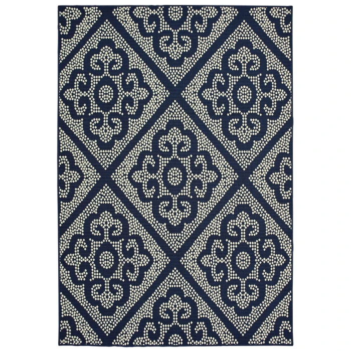 Oriental Weavers Area Rug Marina 3804B Navy 7'10" X 10'10"