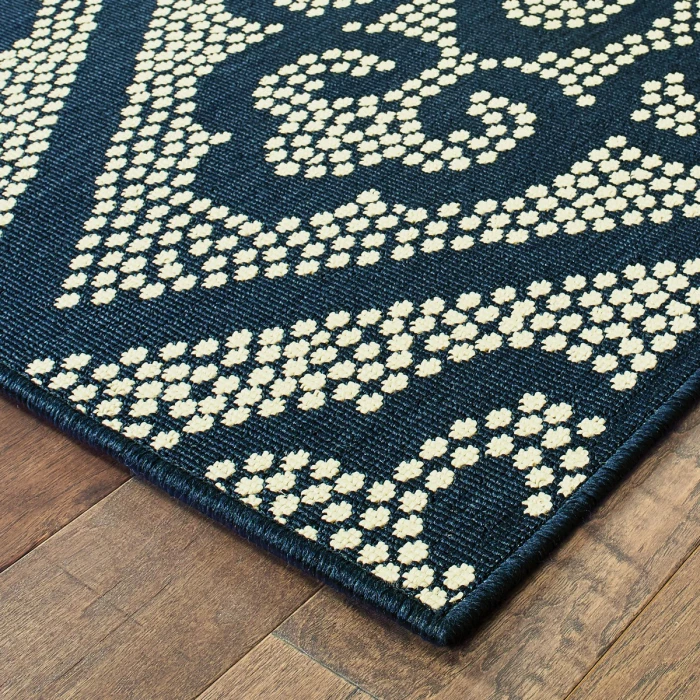Oriental Weavers Area Rug Marina 3804B Navy 7'10" X 10'10"