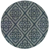 Oriental Weavers Marina 3804B Navy/ Ivory Area Rug 7 ft. 10 in. Round