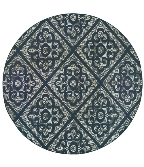 Oriental Weavers Area Rug Marina 3804B Navy 5' 3" X  7' 6"
