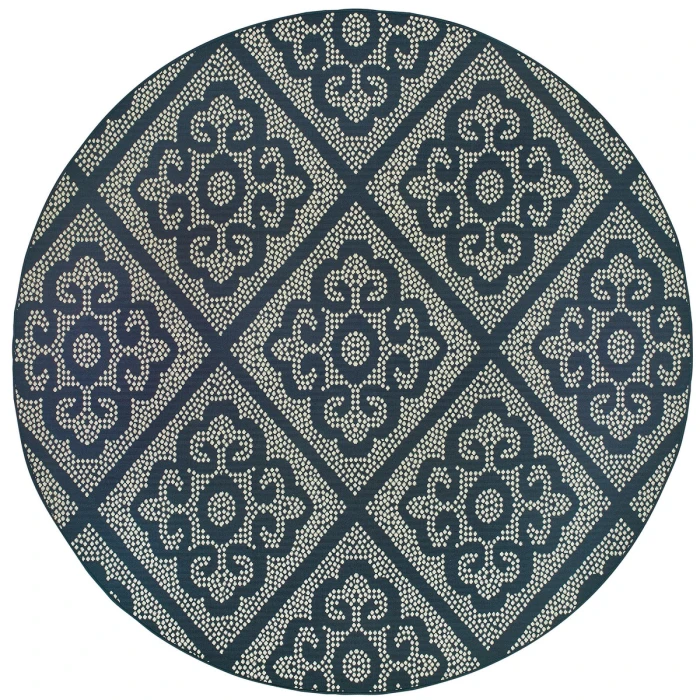 Oriental Weavers Area Rug Marina 3804B Navy 7'10" X 10'10"