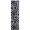 Oriental Weavers Marina 3804B Navy/ Ivory Area Rug 2 ft. 3 in. X 7 ft. 6 in. Runner