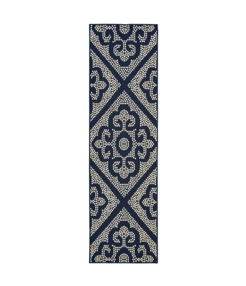 Oriental Weavers Area Rug Marina 3804B Navy 5' 3" X  7' 6"