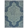 Oriental Weavers Marina 5929B Navy/ Grey Area Rug 6 ft. 7 in. X 9 ft. 6 in. Rectangle