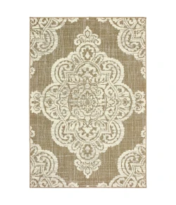 Oriental Weavers Marina 5929J Tan/ Ivory Area Rug 6 ft. 7 in. X 9 ft. 6 in. Rectangle