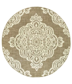 Oriental Weavers Marina 5929J Tan/ Ivory Area Rug 7 ft. 10 in. Round