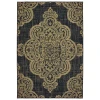 Oriental Weavers Marina 5929K Black/ Tan Area Rug 6 ft. 7 in. X 9 ft. 6 in. Rectangle