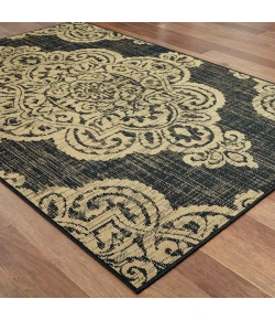 Oriental Weavers Marina 5929K Black/ Tan Area Rug 6 ft. 7 in. X 9 ft. 6 in. Rectangle