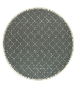 Oriental Weavers Marina 6025L Grey/ Ivory Area Rug 7 ft. 10 in. Round
