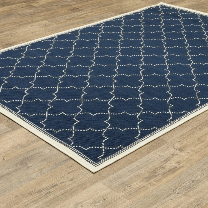 Oriental Weavers Area Rug Marina 6025P Navy 7'10" X 10'10"