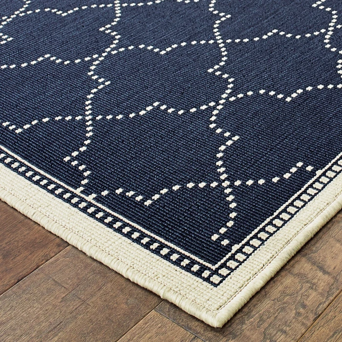 Oriental Weavers Area Rug Marina 6025P Navy 7'10" X 10'10"