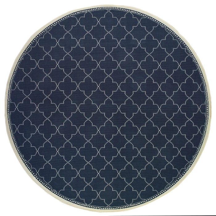 Oriental Weavers Area Rug Marina 6025P Navy 7'10" X 10'10"