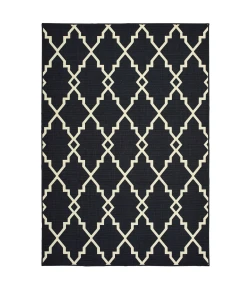 Oriental Weavers Marina 7763K Black/ Ivory Area Rug 7 ft. 10 in. X 10 ft. 10 in. Rectangle