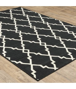 Oriental Weavers Marina 7763K Black/ Ivory Area Rug 7 ft. 10 in. X 10 ft. 10 in. Rectangle