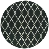 Oriental Weavers Marina 7763K Black/ Ivory Area Rug 7 ft. 10 in. Round