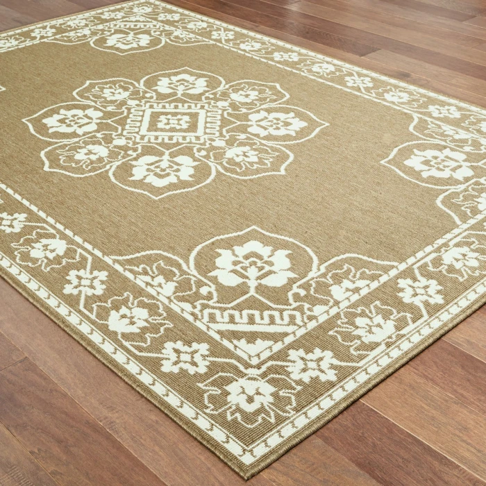 Oriental Weavers Area Rug Marina 7764J Tan 7'10" X 10'10"