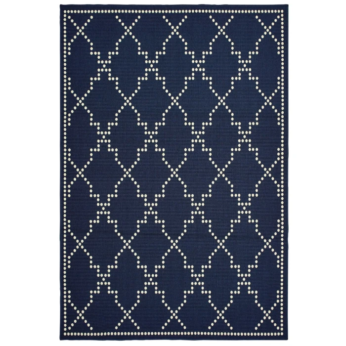 Oriental Weavers Area Rug Marina 7765B Navy 7'10" X 10'10"