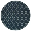 Oriental Weavers Marina 7765B Navy/ Ivory Area Rug 7 ft. 10 in. Round