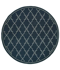 Oriental Weavers Marina 7765B Navy/ Ivory Area Rug 7 ft. 10 in. Round