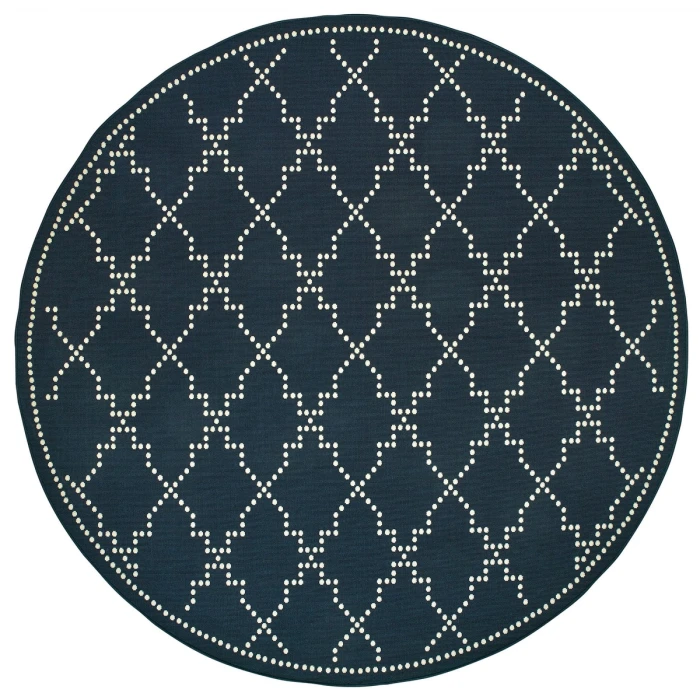 Oriental Weavers Area Rug Marina 7765B Navy 7'10" X 10'10"