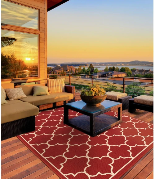 Oriental Weavers Area Rug Meridian 1295R Red 8' 6" X 13' 0"