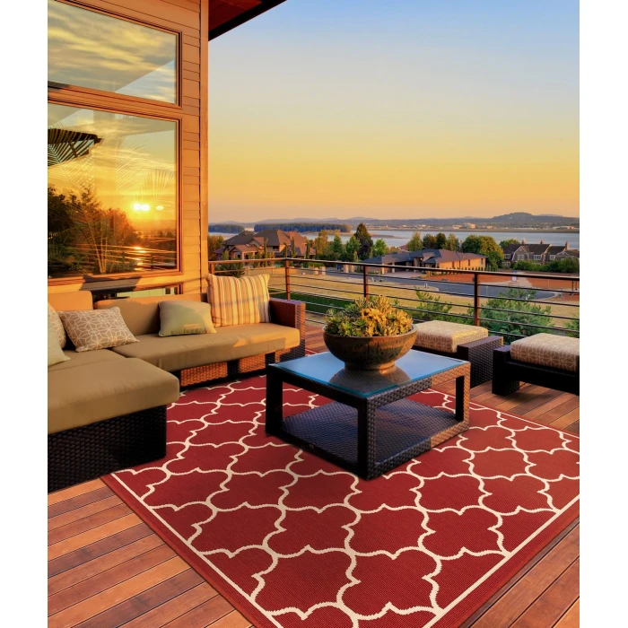 Oriental Weavers Area Rug Meridian 1295R Red 1'10" X  2'10"
