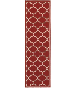 Oriental Weavers Meridian 1295R Red/ Ivory Area Rug 2 ft. 3 in. X 7 ft. 6 in. Runner