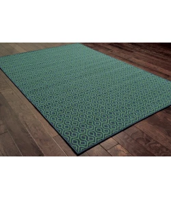 Oriental Weavers Meridian 1634Q Navy/ Green Area Rug 8 ft. 6 in. X 13 ft. 0 in. Rectangle