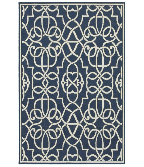 Oriental Weavers Area Rug Meridian 2205B Navy 8' 6" X 13' 0"