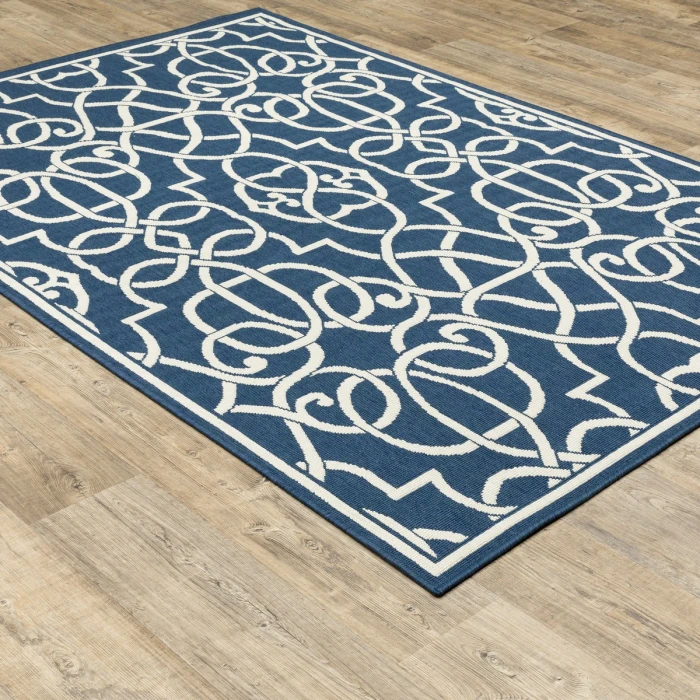 Oriental Weavers Area Rug Meridian 2205B Navy 7'10"