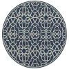 Oriental Weavers Meridian 2205B Navy/ Ivory Area Rug 7 ft. 10 in. Round